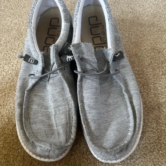 Hey Dude | Shoes | Hey Dude Mens Light Gray Loafers | Poshmark display picture 3